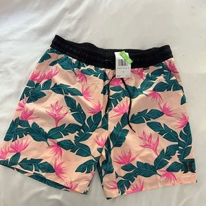 Hurley floral swim trunks